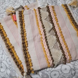 Opalhouse Bohemian Stylish Multicolor Woven Throw Pillow 18x18 Textured